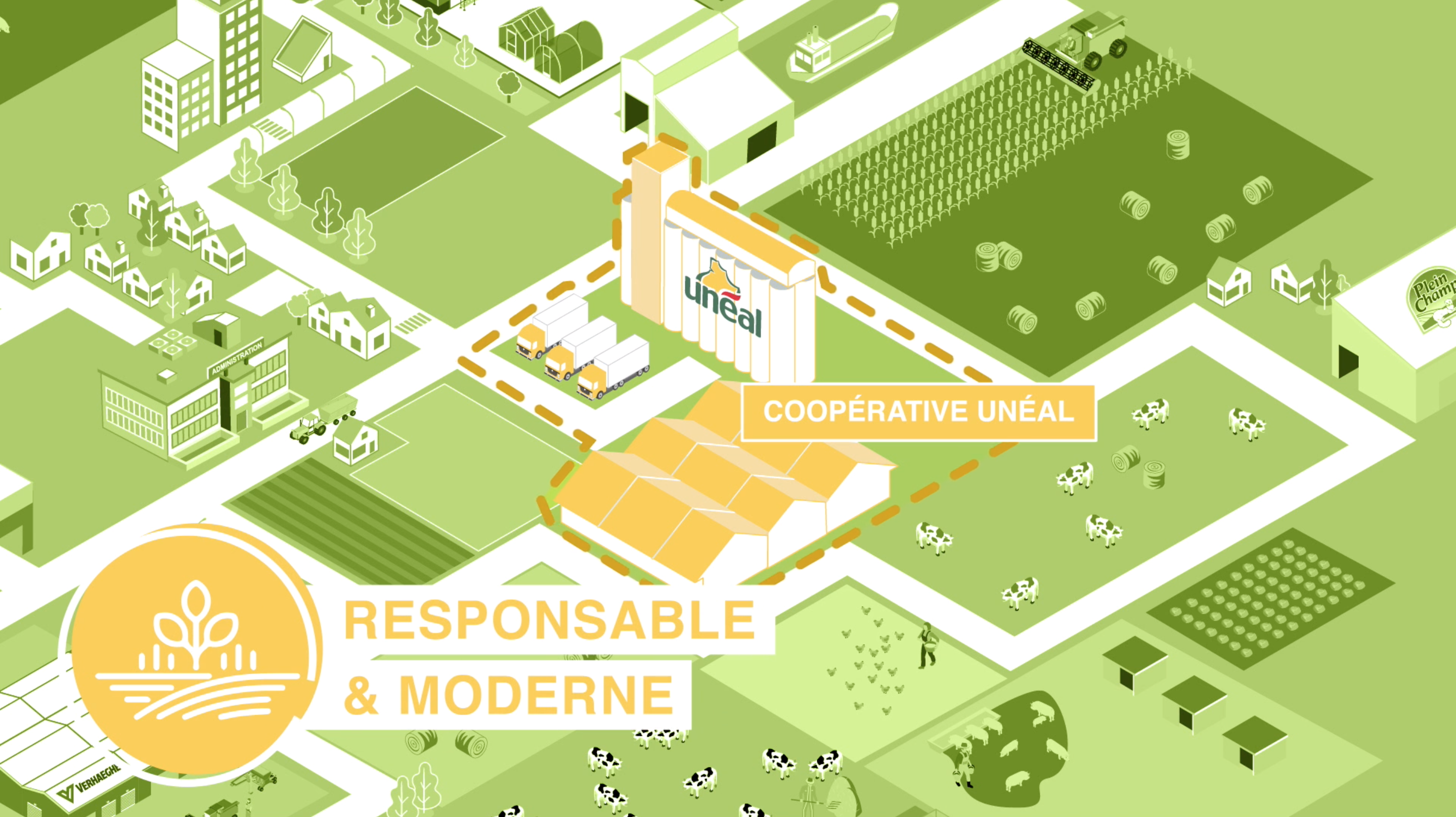 Motion design Isometric Coopérative Advitam Maquette Vidéo Communication