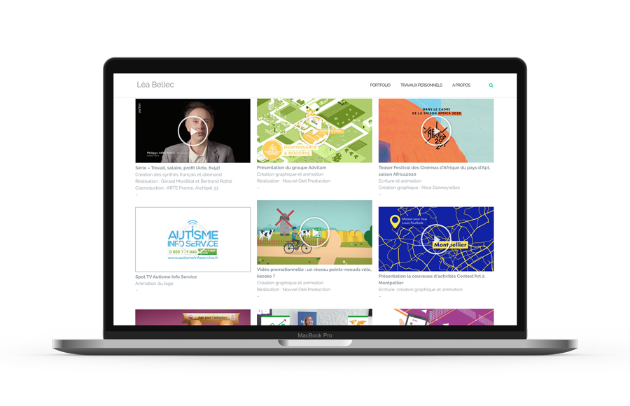 Macbook Mon Siteweb Portfolio Lea Bellec